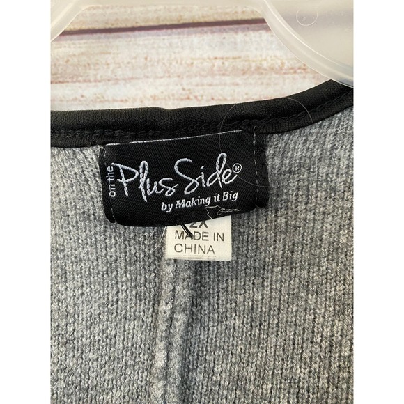 Making it Big on the Plus Side Thick Long Open Front Cardigan Sweater 2X Thick - Picture 5 of 8